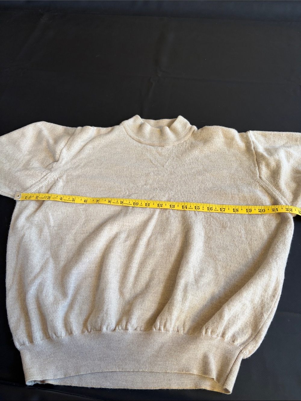 Brandini Made in Italy Cream 100% Wool Mock Neck Sweater Size L - Picture 6 of 7